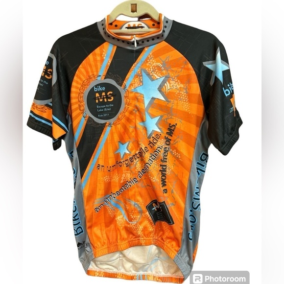 Peak 1 Unisex Bike MS 2011 Lake Erie 1/2 Zipper Cycling Top Polyester Medium - Picture 1 of 11